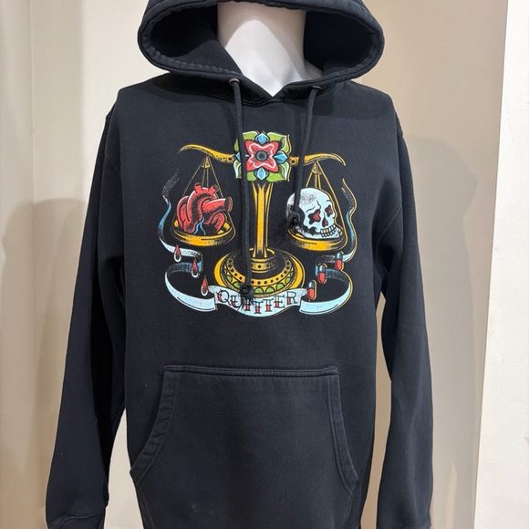 Cameron Whitcomb 2023 Quitter Tour Merch Hoodie Black Flame Graphic 2023 Sz M - Picture 12 of 12